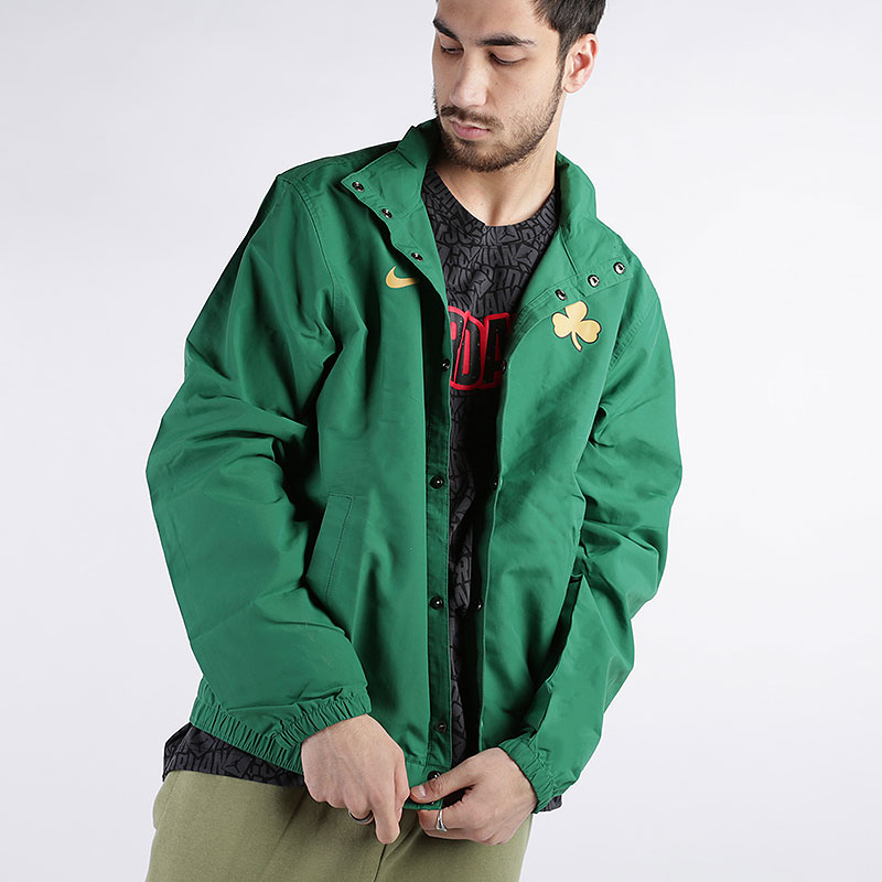 мужская зеленая куртка Nike Boston Celtics Jacket CD3038-312 - цена, описание, фото 1